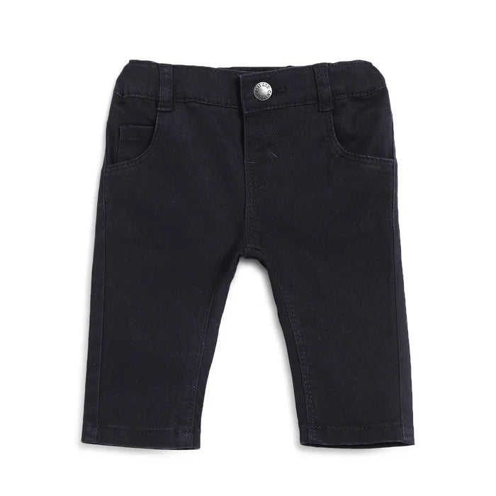 Boys Navy Blue Regular Fit Mid-Rise Jeans