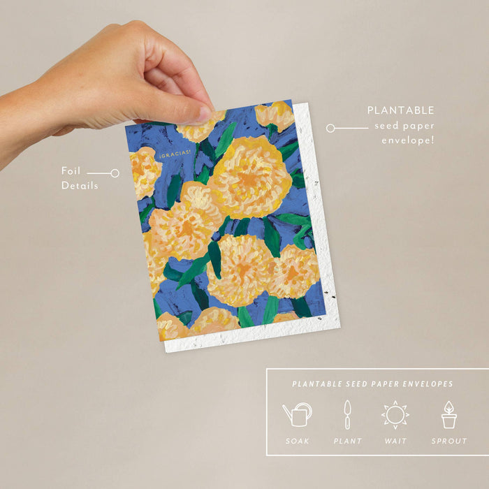 Bursts of Marigolds - Thank You Card