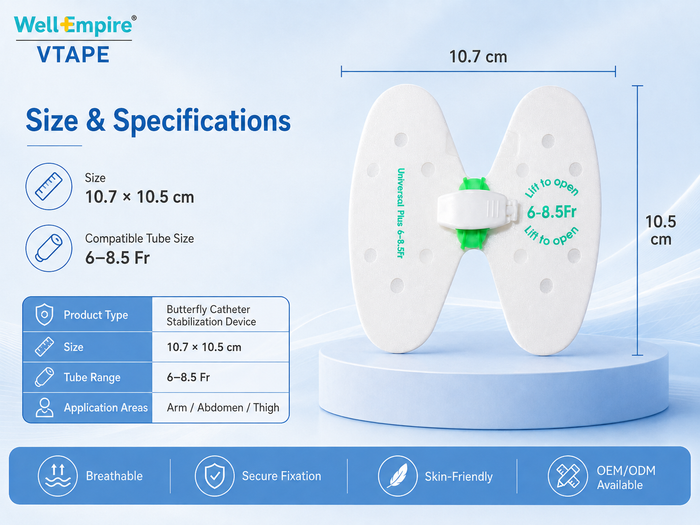 Butterfly Catheter Fixation Patch – Non-Woven Material