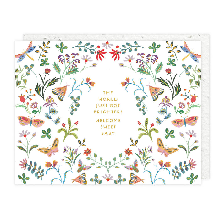 Butterfly Garden - Baby Card