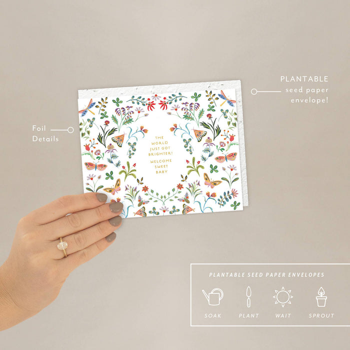 Butterfly Garden - Baby Card