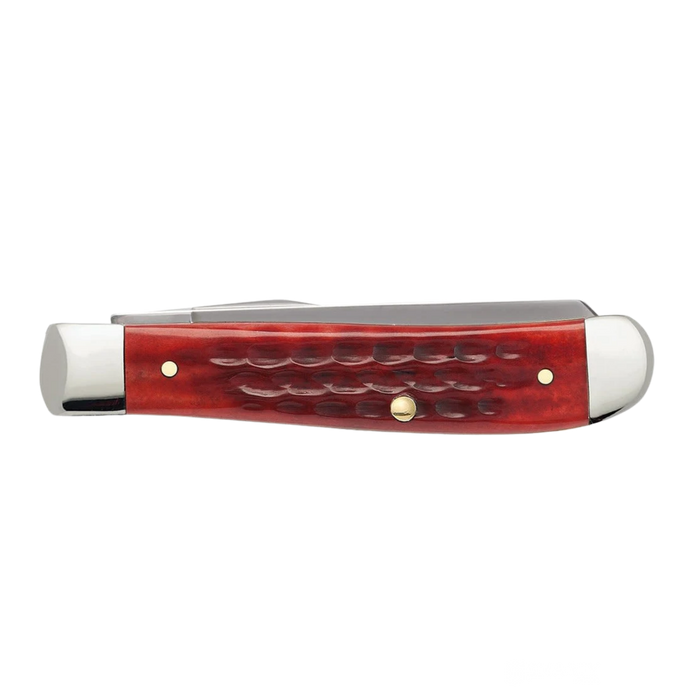 Case Knives | Pocket Worn Old Red Bone Corn Cob Jig Mini Trapper  | 00784
