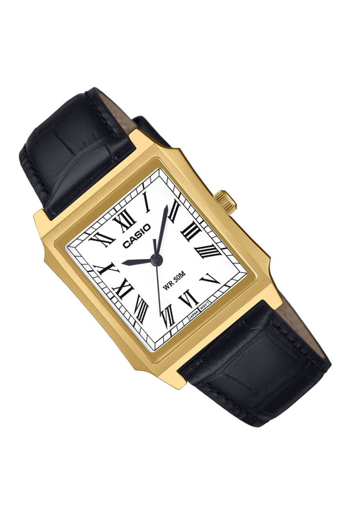Casio MTP-B190GL-7B Analog Leather Strap Watch For Men-Watch Portal Philippines