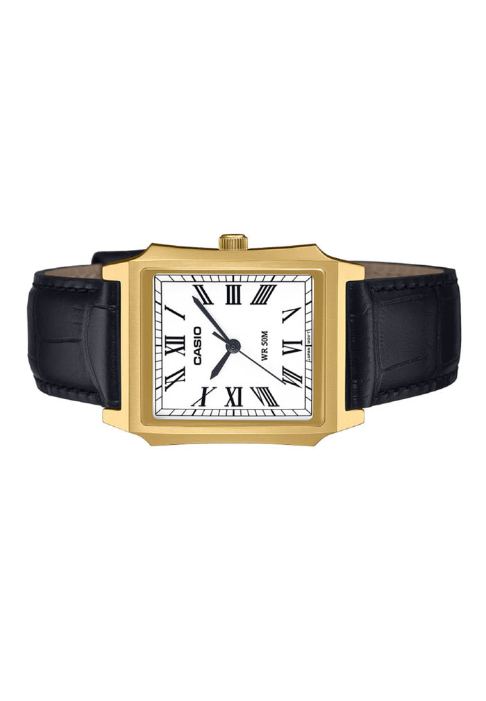 Casio MTP-B190GL-7B Analog Leather Strap Watch For Men-Watch Portal Philippines