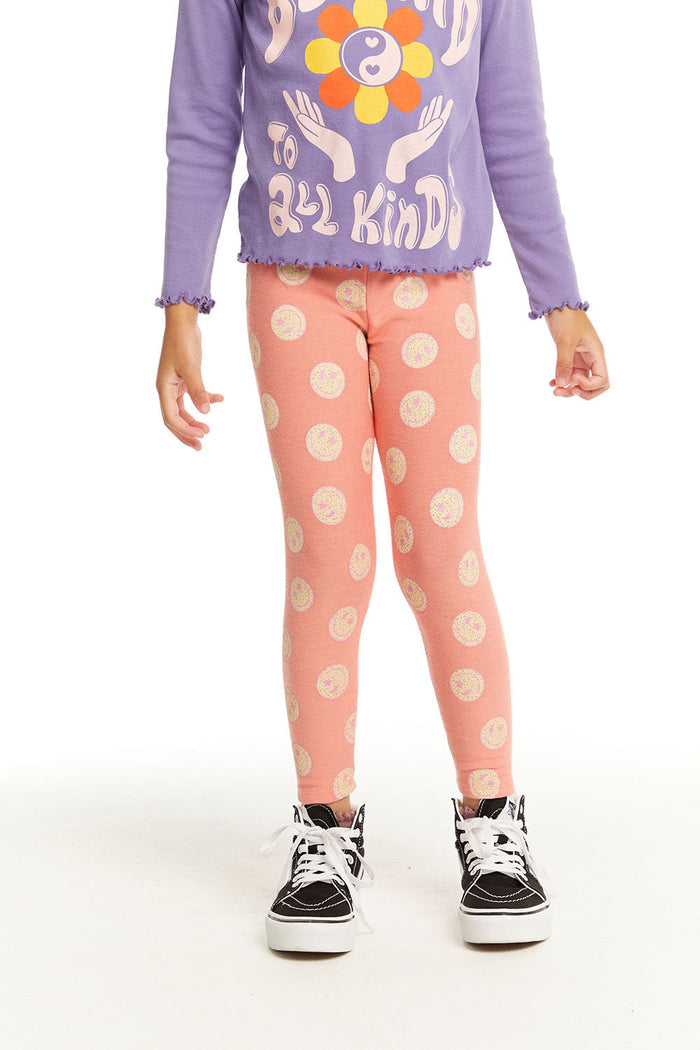 Chaser | Leopard Smiley Face Girls Legging