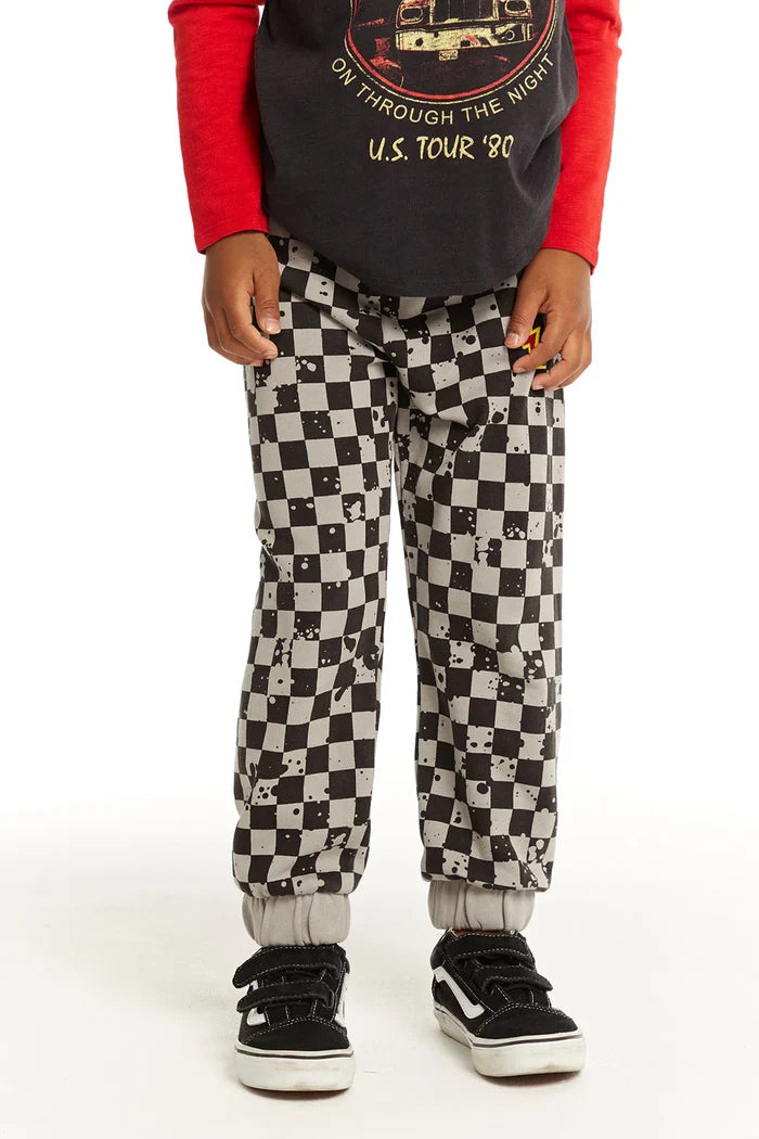 Chaser | Lightning Splatter Checker Joggers