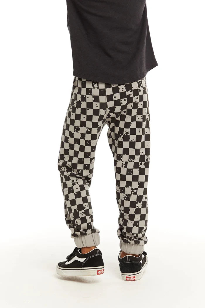 Chaser | Lightning Splatter Checker Joggers