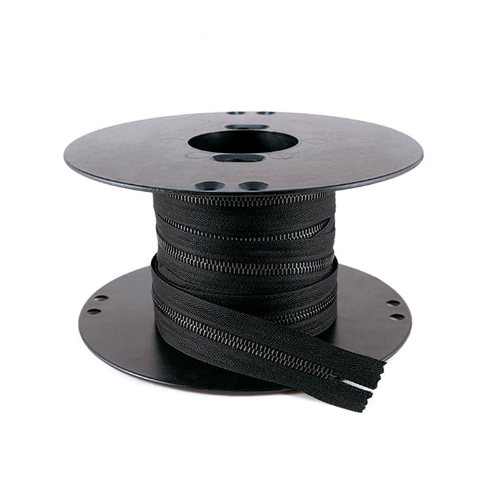 riri Zipper Continuous Chain Black Tape with Black Teeth