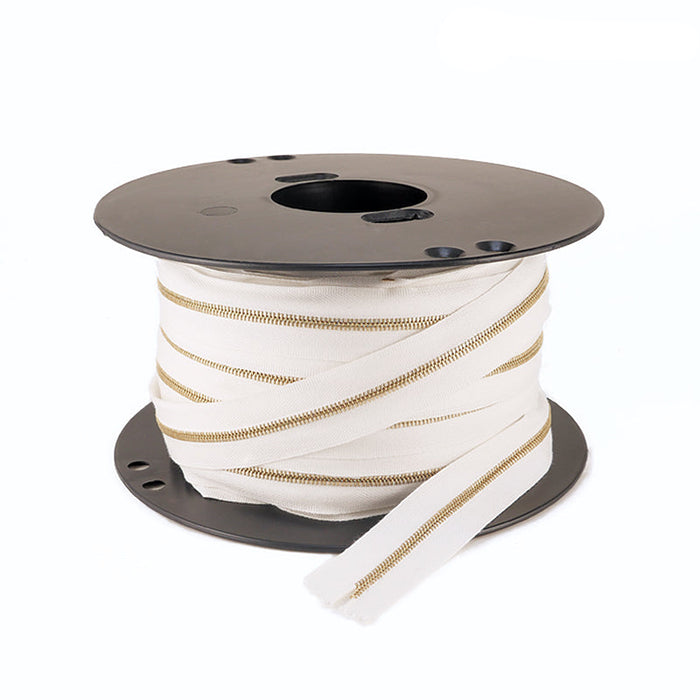 riri Zipper Continuous Chain Cotton Dyeable Tape with Gold Teeth