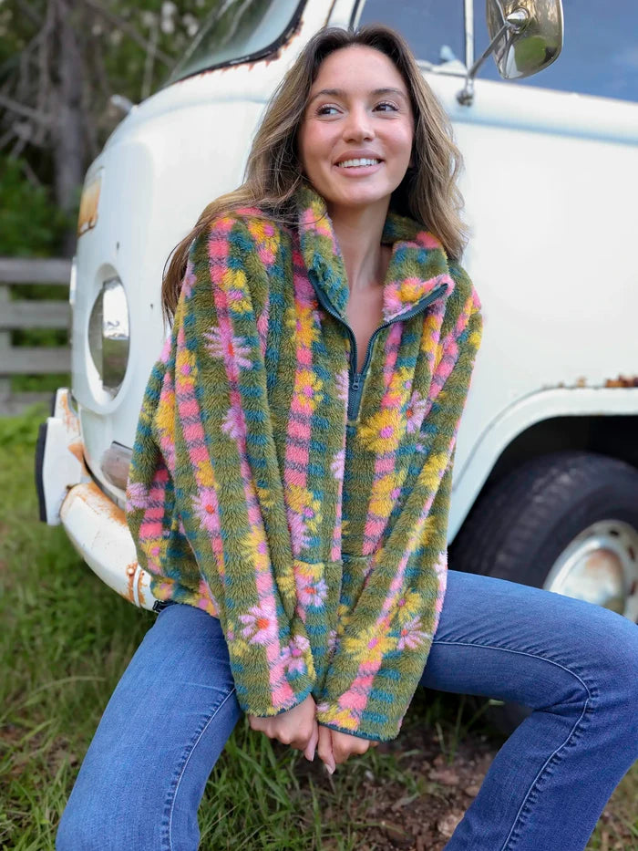 Coziest Quarter Zip Pullover Sweatshirt - Hudson Valley Plaid-view 1