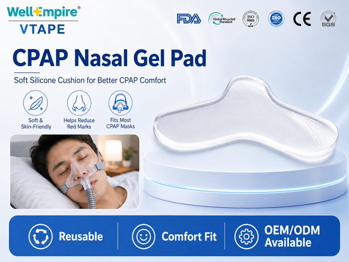 CPAP Mask Nasal Bridge Pad – Adhesive Blended-Fabric Cushion