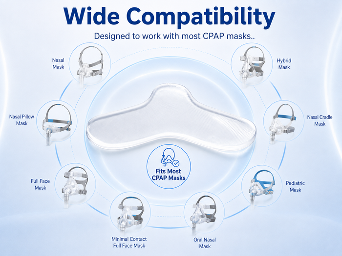 CPAP Mask Nasal Bridge Pad – Adhesive Blended-Fabric Cushion