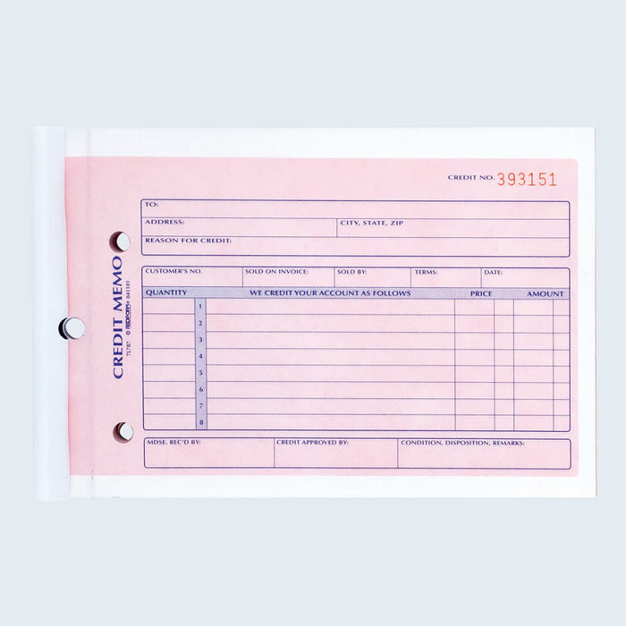 Credit Memo Book 7L787