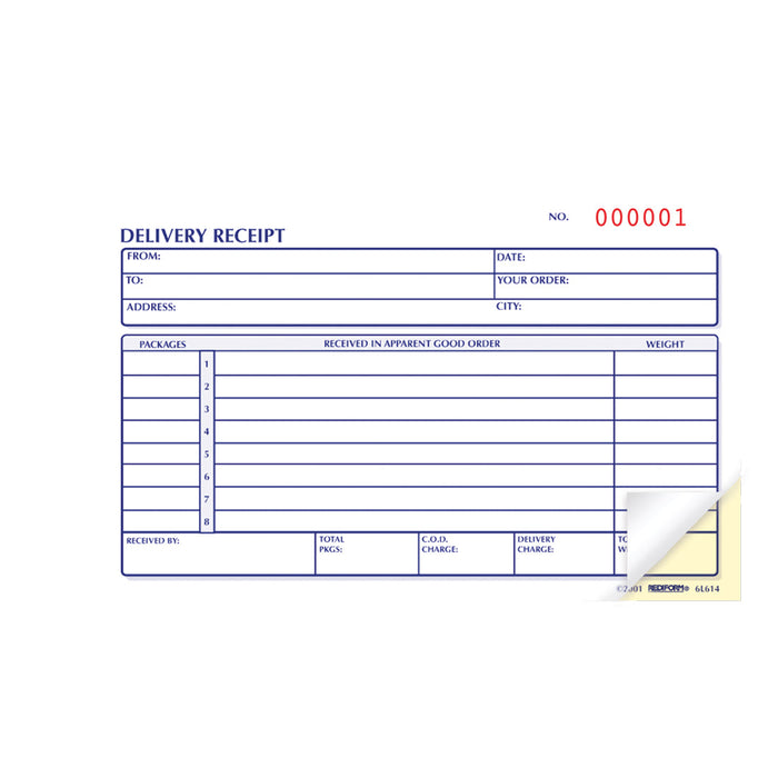 Delivery Receipt Book 6L614