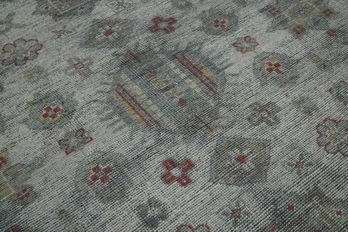 Antique Industrial 8x10 Silver and Gray Traditional Persian Area Rug | TRD2400 - The Rug Decor