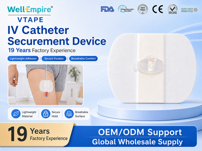 Dual-Lumen Catheter Fixation Patch – Non-Woven Material