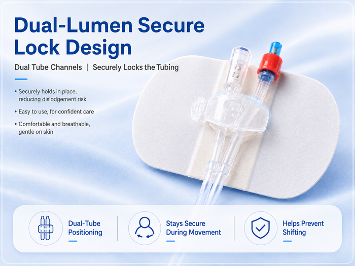 Dual-Lumen Catheter Fixation Patch – Non-Woven Material