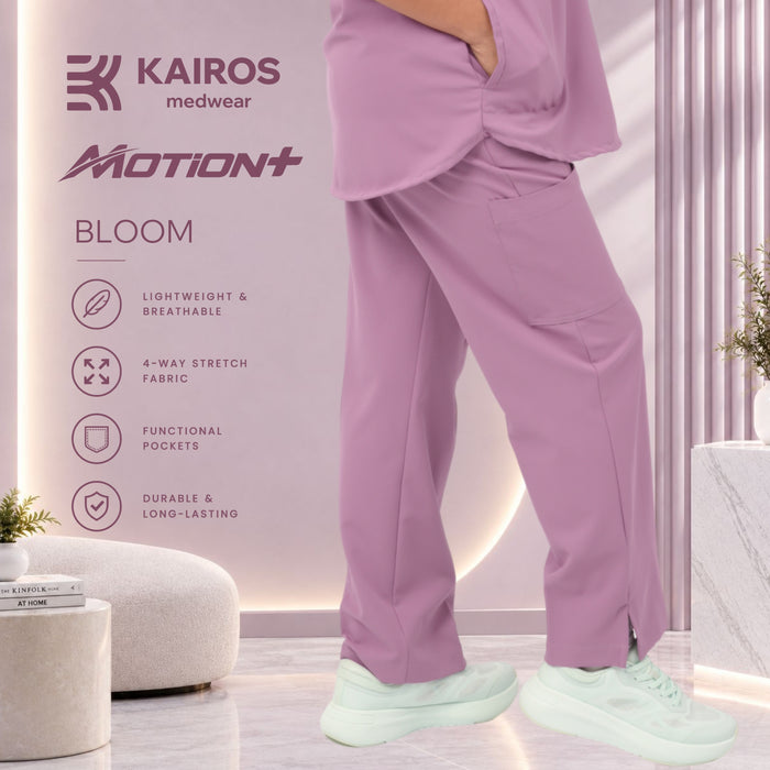 Female Scrubs Pants | Straight Cut with Slit | Kairos Motion+