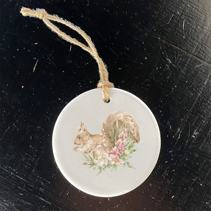 Floral Squirrel - Ornament