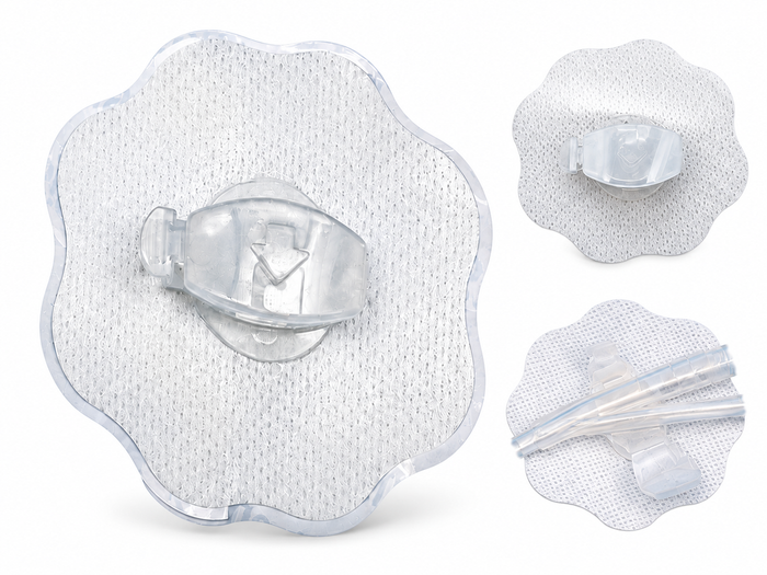 Flower-Shape Catheter Fixation Patch – Blended Fabric