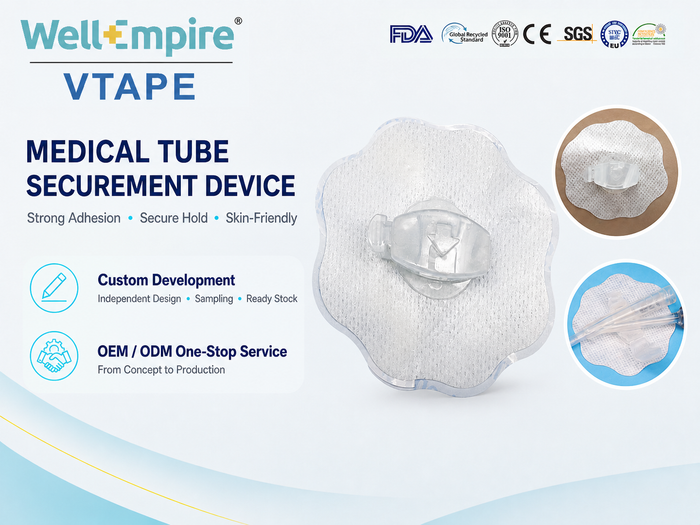 Flower-Shape Catheter Fixation Patch – Blended Fabric