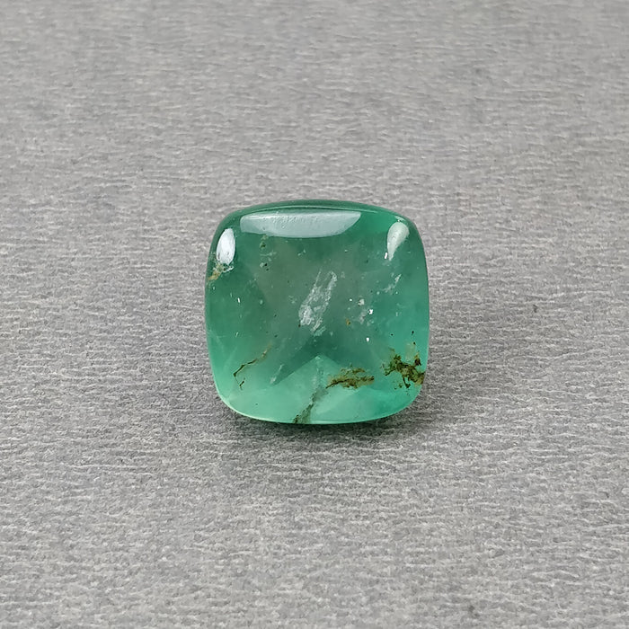 FLUORITE Gemstone Checker Cut : 19.95cts Natural Untreated Unheated Green Fluorite Faceted Sugarloaf 15mm