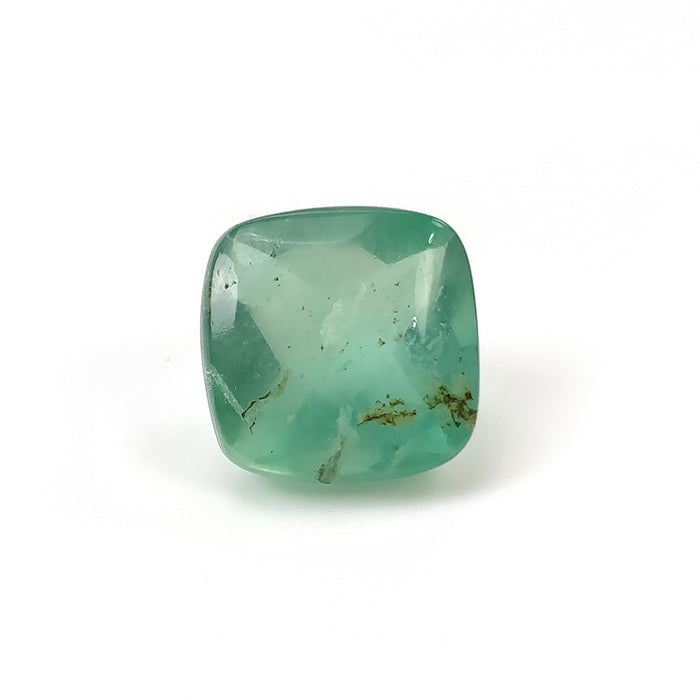 FLUORITE Gemstone Checker Cut : 19.95cts Natural Untreated Unheated Green Fluorite Faceted Sugarloaf 15mm