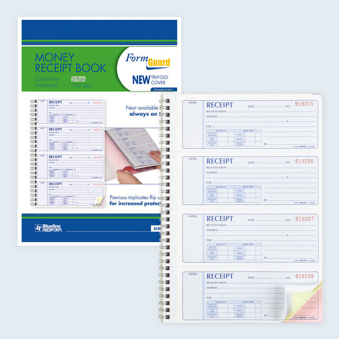 Formguard Money Receipt Book 8L808R