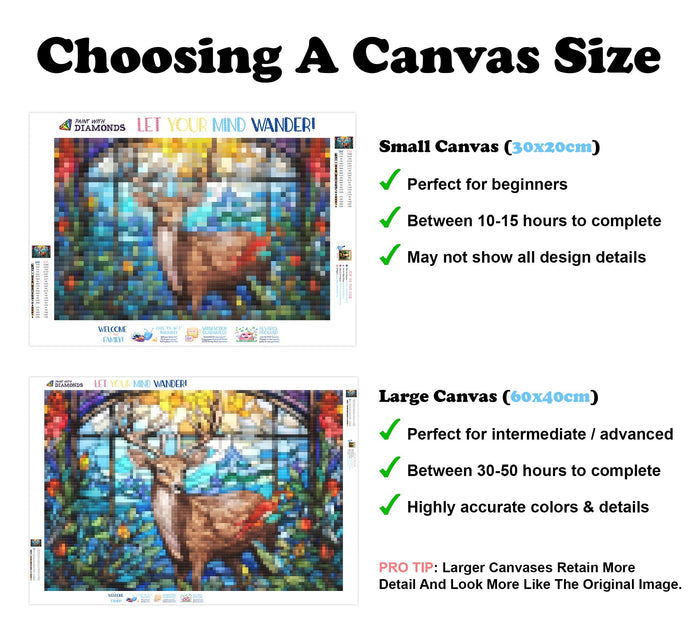 Frosty Wildlife Stained Glass - Ships From US