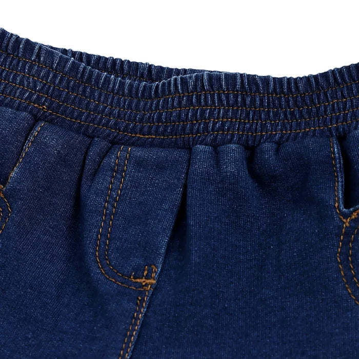 Girls Dark Blue Solid Joggers