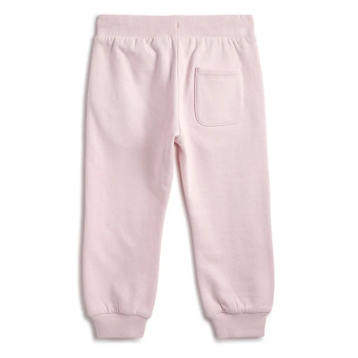 Girls Light Pink Printed Joggers