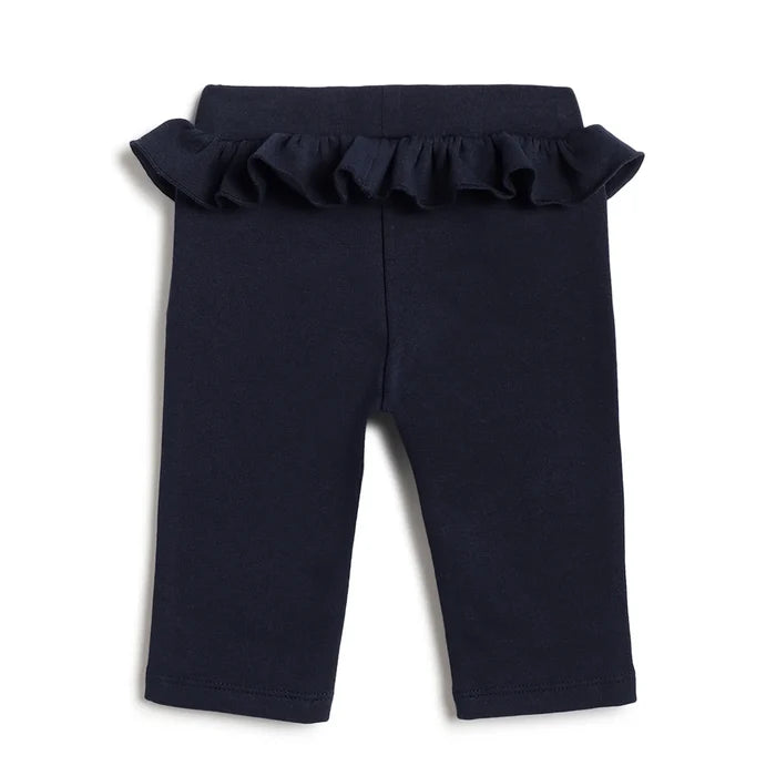 Girls Navy Self Design Trousers