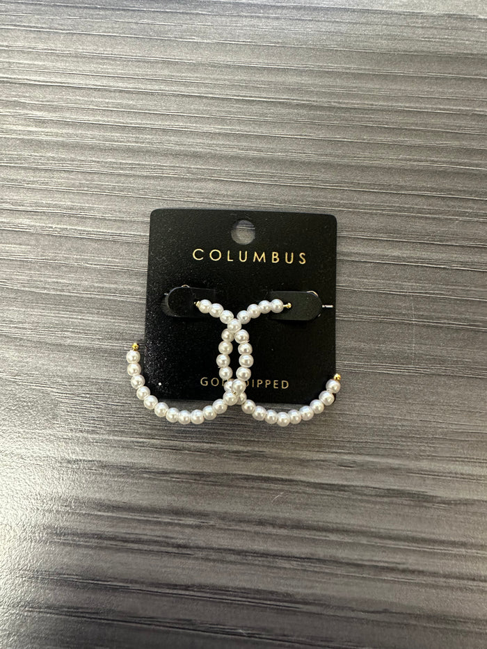 *Gold Dipped Pearl Hoops