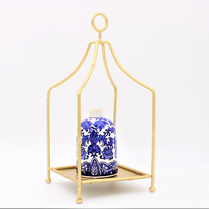 Gold Metal Bamboo Lanter