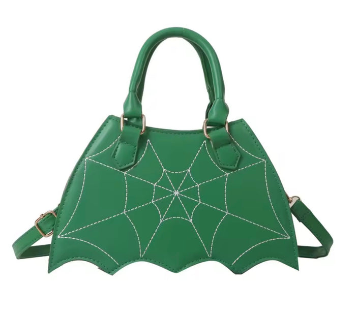 Gothic Style Shoulder Bag cobweb