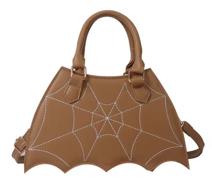 Gothic Style Shoulder Bag cobweb