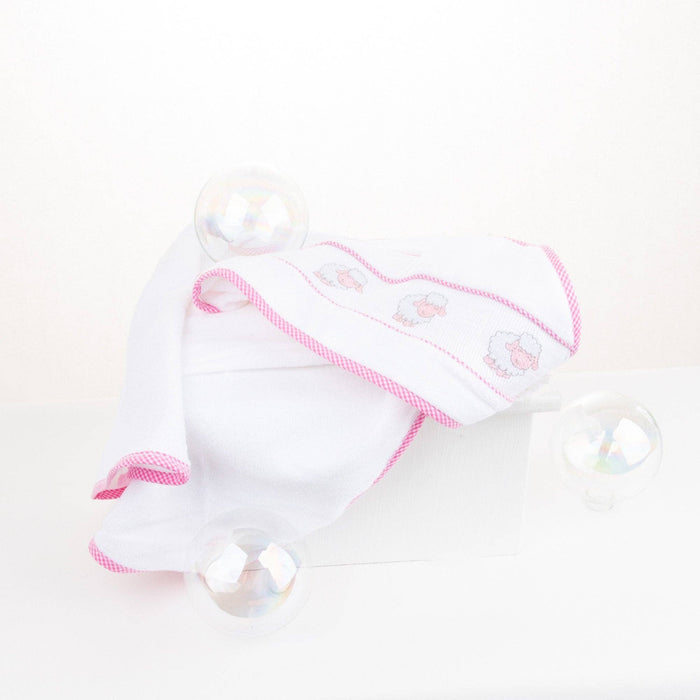 Green Turtle Smocked Hooded Towel