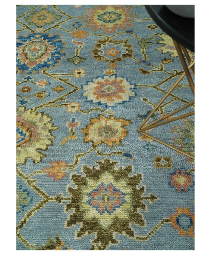 6x9, 8x10, 9x12, 10x14 and 12x15 Antique Traditional Persian Blue and Rust Area Rug | TRDCP131 - The Rug Decor