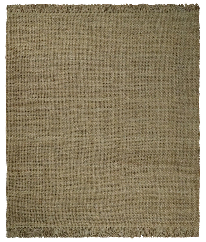 Hand Woven 100% Natural Fiber Brown Natural Jute Rug | JR7 - The Rug Decor