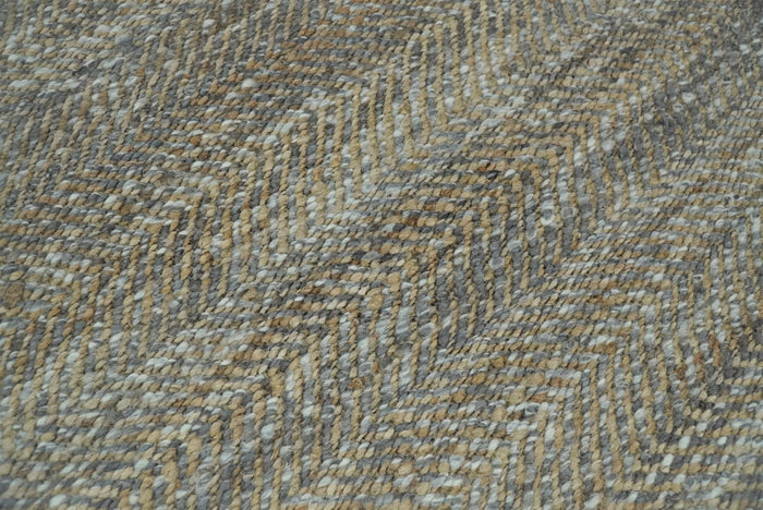 Hand Woven 100% Natural Fiber Jute and Wool Silver and Brown | JR11 - The Rug Decor
