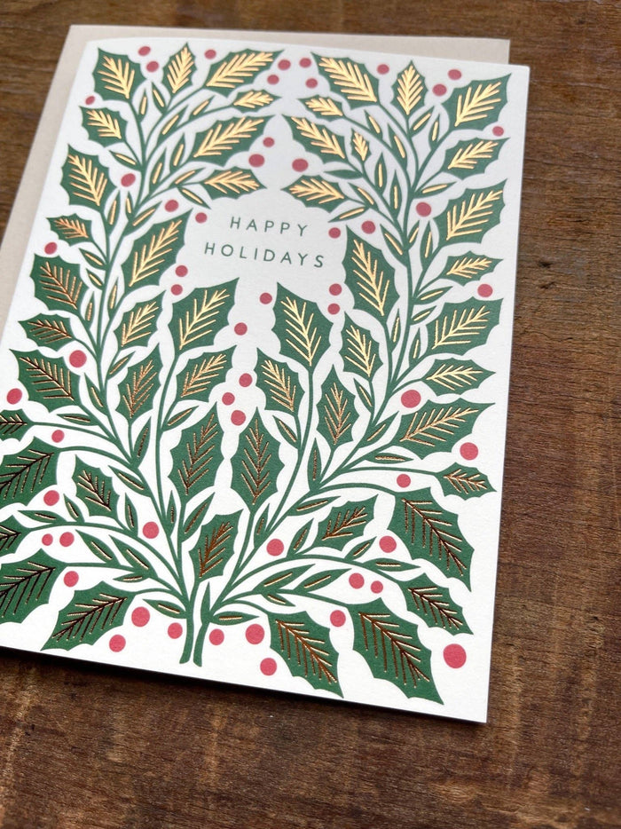 "Happy Holidays," Greeting Card
