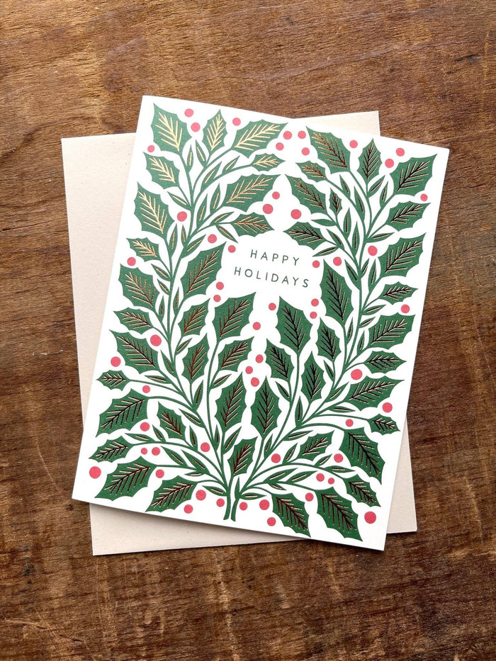 "Happy Holidays," Greeting Card