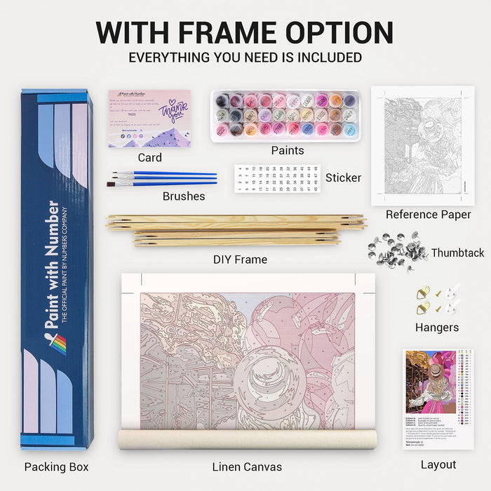 Harbor by Night Paint By Numbers Kit With Frame