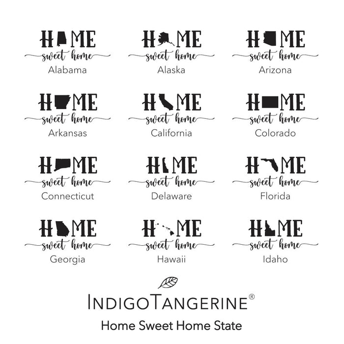 Home Sweet Home, State Art 2 pk - Custom Swedish Dish Cloth