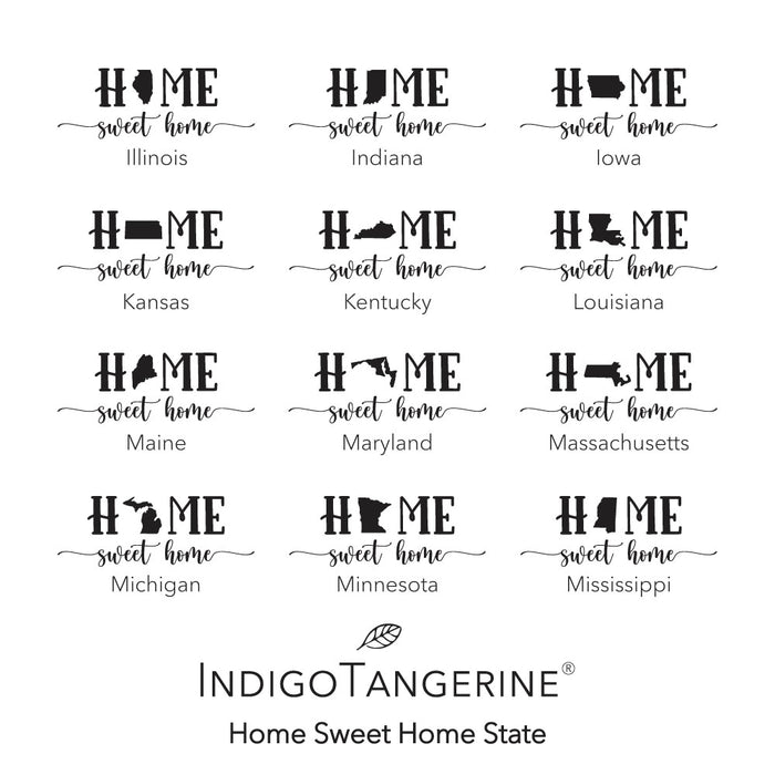 Home Sweet Home, State Art 2 pk - Custom Swedish Dish Cloth