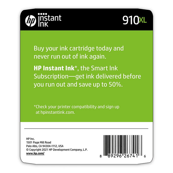 HP 910XL High-Yield Black Ink Cartridges, 2-Pack