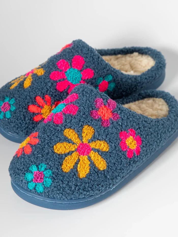Icon Sherpa Slippers - Blue Daisy-view 2