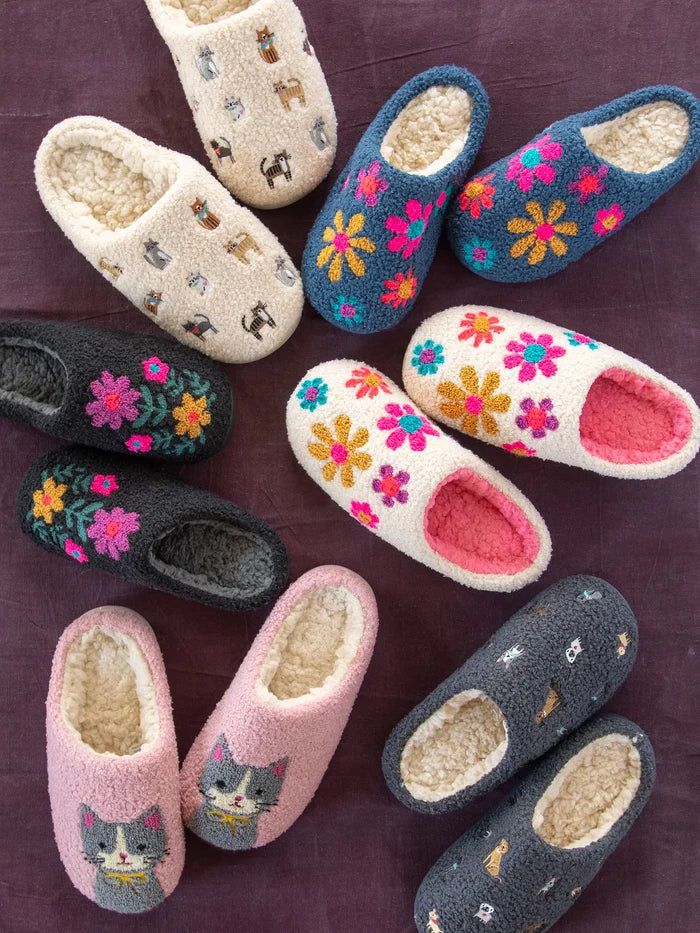 Icon Sherpa Slippers - Blue Daisy-view 3