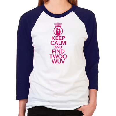 Keep Calm and Find Twoo Wuv Unisex Baseball T-Shirt