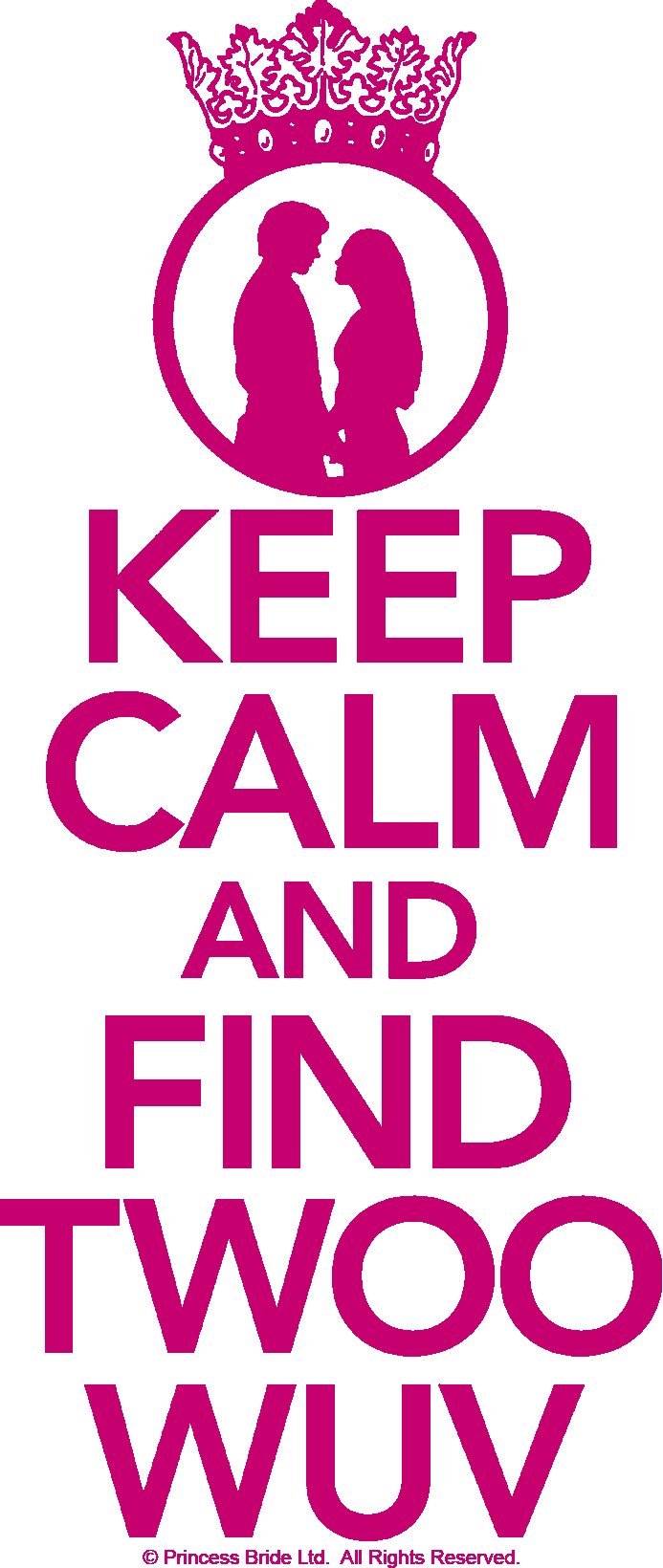 Keep Calm and Find Twoo Wuv Unisex Baseball T-Shirt